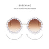 Luxury Pearl Sunglasses 2024 New Fashion Metal Frame Round Sun glasses Brand Designer Sunglasses UV400