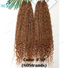 Crochet Braids Echthaar vorgeflochten Boho Box Braid Häkelzöpfe Echthaar vorgeflechtet mit lockigen Enden 100 Strähnen Farbe 30 27