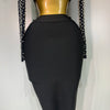 Damen Sexy Langarm Mesh Perlen Top Celebrity Midi Damen Bandage Set 2025 Designer Abendparty Luxus Geburtstag Zweiteiler Set