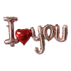 Ich liebe dich roter Herz-Buchstaben-Ballons Folien-Globos Valentinstag Hochzeitsdekorationen Brautparty Jubiläumsbedarf