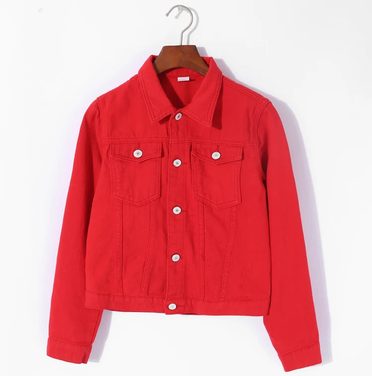 New Women's Denim Jacket Spring and Autumn 2026 Casual Short Denim Jacket Women's Korean Version Solid Color Jacket Clothes