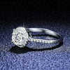 100% Moissanite Rings 1CT 2CT 3CT Brilliant Diamond Halo Engagement Rings For Women Girls Promise Gift Sterling Silver Jewelry