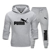 New autumn and winter men's pullover hoodie + pants 2-piece fashionable and trendy fitness jogging casual sportswear set
