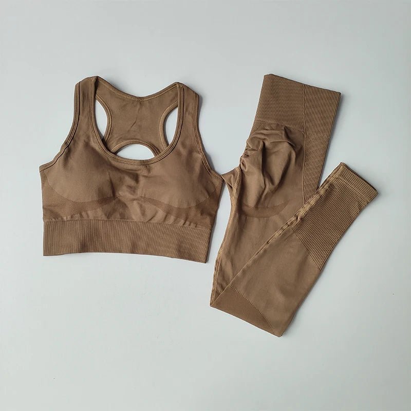 2er-Set Sport-BH für Damen, professionelles Fitness-Tanktop, stoßfester Lauf-Leggings-Yoga-Anzug, schöner Rücken-BH-Bekleidung