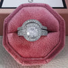 2023 New Luxury Silver Color Luxury Big Wedding Rings Set for Bridal Women Engagement Finger Party Gift Designer Jewelry R4428