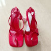 Summer spilt toe women sandals high heel lace up slides
