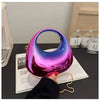 Luxury Designer Evening Clutch Clear Acrylic Women Handbags Fashion Shoulder Bag Half Moon Wedding Purses Party Tote Ladies