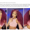 HD Transparent Lace 200 Density 13x4 13x6 Full Frontal Lace 99j Burgundy Preplucked Colored Deep Wave Frontal Human Hair Wig