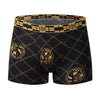 5/10er Pack Herren Boxer-Unterhosen, Schwarz Gold Bedruckt, Bequem und Vielseitig, Übergröße, Sexy, für junge Männer, Freizeit, Sport, Strandsh