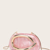 Women Acrylic Clutch Box Handbag Metal Handle Evening Bag Trendy Ladies Shoulder Crossbody Purse for Wedding Prom Cocktail Party