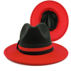 Low price wholesale Fedora hats men's and women's jazz hats red and white new tie dyed Fedora hats autumn classic hats sombrero