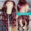 13X6 Ginger Blonde Lace Front Human Hair Wigs Red Burgundy 13x4 Body Wave Transparent HD Lace Frontal Wig Brown Lace Front Wig