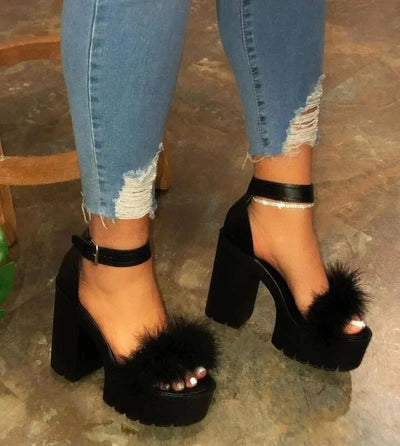 Designer Neue Sexy Mode Damen Sandalen Sommer Diamant Fischmund Muffin Plateau High Heels Freizeit Pantoffeln Damenschuhe