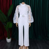 Mesh Jumpsuit Women White Overalls Party Lace Rompers New In Bodysuit One Piece Long Sleeve Summer Long Pants Y2k Spring Work