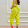 Eleganter Damen Overall 2024 Sommer Mode Träger Hohl Sexy Off-Taille Bedruckter Jumpsuit
