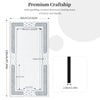 90/100/120CM Large Crystal Crush Diamond Mirror Vanity Silver Decorative Wall Hang Mirror for Bedroom Hallway Living Room