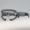 45448 Goggles Sunglasses Women Luxury Shades Pearl Glasses Frame Red Mirror Glasses Oversized UV400 Brand Glasses Female