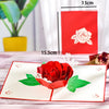 Valentinstag Geschenk 3D Pop Up Karte Jahrestag Hochzeit Geburtstag für Ehefrau Ehemann Grußkarten mit Umschlag und Notizkarte