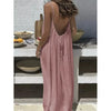 New Arrival Women's Strapless Backless Long Loose Home Dress Comfortable Sleepwear Casual Maxi Dress