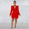 CM.YAYA Elegant Women  Blazer  Women 2022 Autumn Winter Streetwear Robe Femme Blazer Style Bodycon Midi Dress Female Clothing