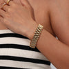 E.B.belle Tarnish Free Stainless Steel Gold Plated Detachable Wristbands Bracelets Bangles For Women Men Gold Wrap Bracelets
