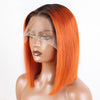 Peruanische Highlight P4/27 Bob Lace Front Perücken 100% Echthaar Perücken Bob Lace Perücken für Frauen Ombre Blonde Glatte Lace Closure Perücke