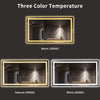 72X40 LED Bathroom Mirror with Lights, Anti-Fog, Dimmable, Backlit + Front Lit, Lighted Bathroom Vanity Mirror for Wall