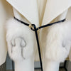 2024 New Winter Real Natural Fox Fur Pocket Coat Ladies Outwear Female Coat Cashmere Wool Woolen Women Luxury Jacket