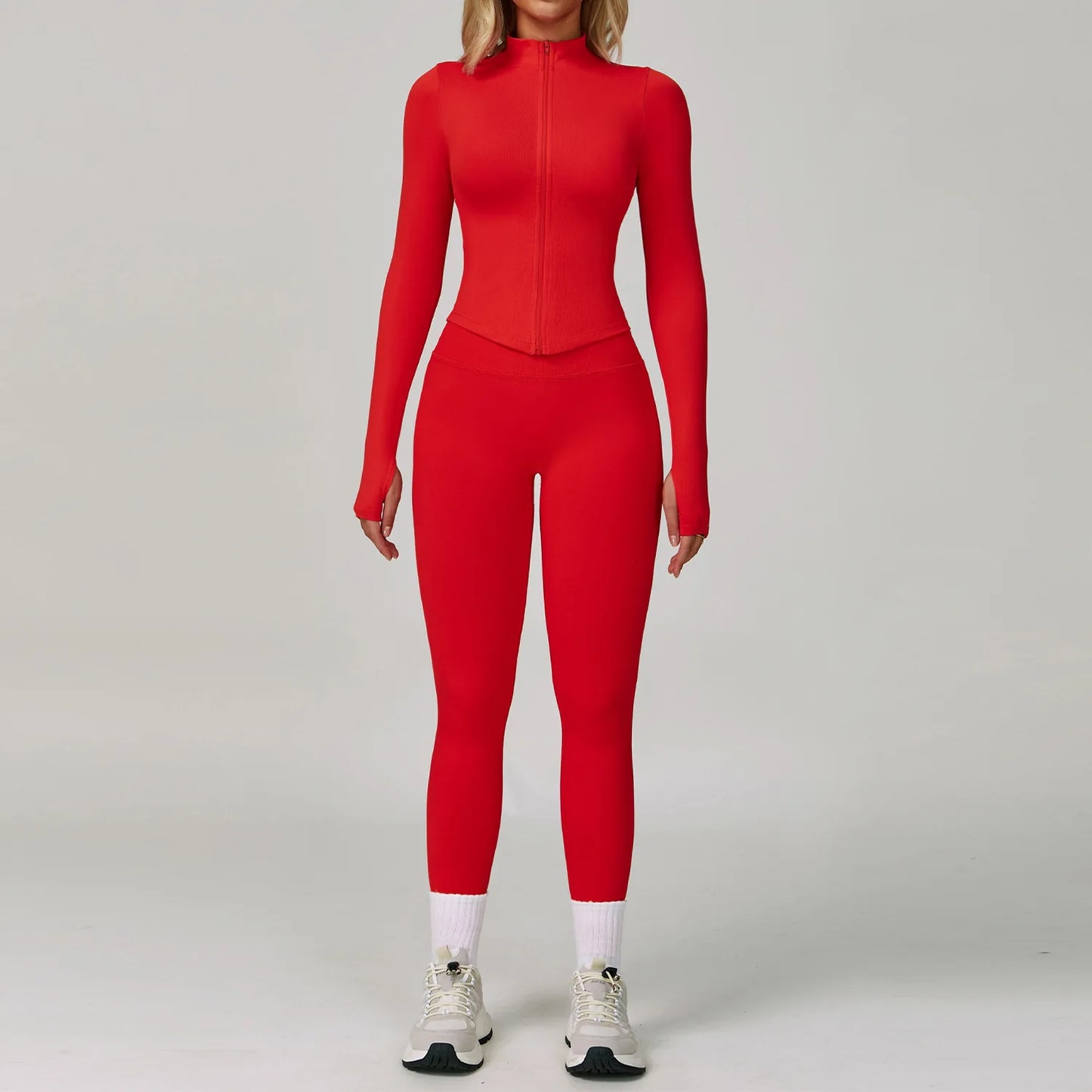 SWELTERING 2/3PCS Seamless Yoga Set Gym Clothes Sportswear Fitness Suits Women Workout Bra Crop Top Long Sleeve Sports Suits