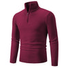 New Men's Sweater Half Zipper Pullovers Winter Warm Stand Collar Turtleneck Cotton Knitted Sweater Men Solid Color Sweatwear