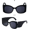 Oversized Cat Eye Sunglasses Women 2024 Luxury Brand Designer Punk Round Sun Glasses For Ladies Trendy Big Frame Eyewear UV400