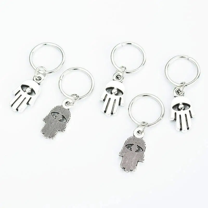5-50 Pcs/set Opening Silver Hair Ring Hip-hop Hair Braid Charm Dreadlock Beads Clips Cuffs Rings Jewelry Dreadlocks Accessories
