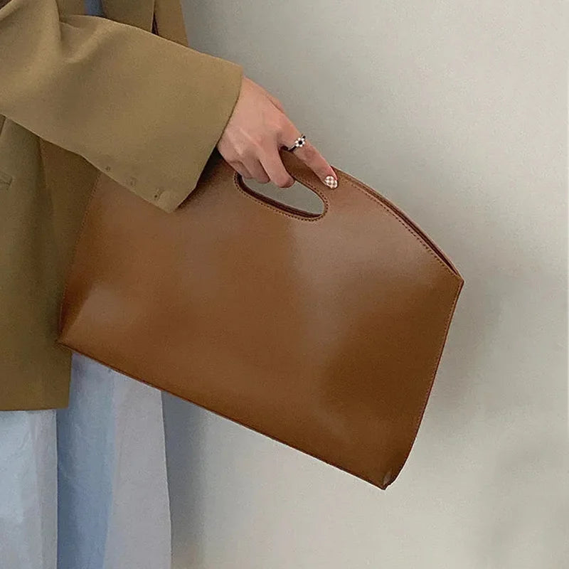 Damenhandtasche, neue Aktentasche mit großem Fassungsvermögen, modische, vielseitige Pendler-Tasche, Leder-Aktentasche, Umschlag-Clutch-Tasche