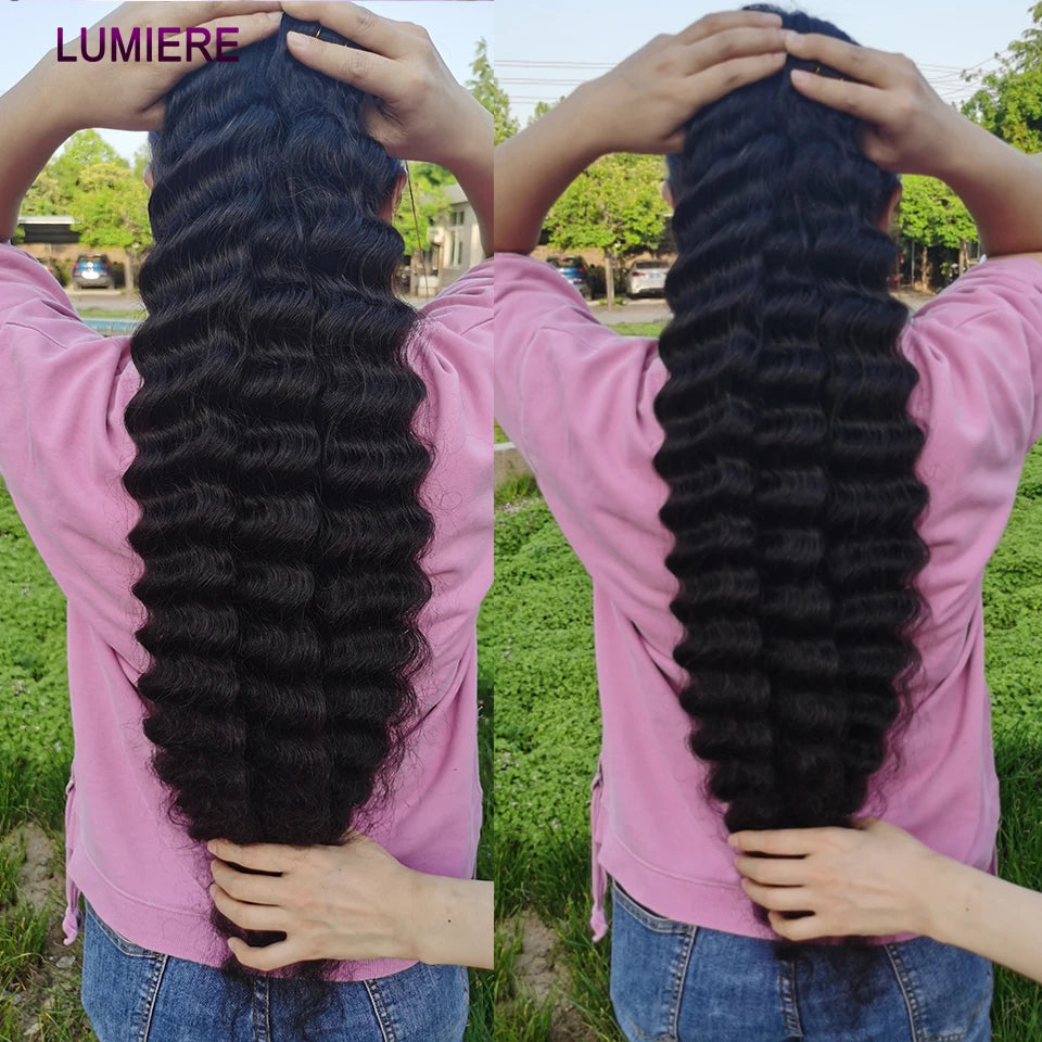 15A Loose Deep Wave Bundle With HD Closure 4X4 5x5 6x6 100% Virgin Brazilian Hair Weave Bundles 3/4 Bundle Deal  8-40" Wholeasle
