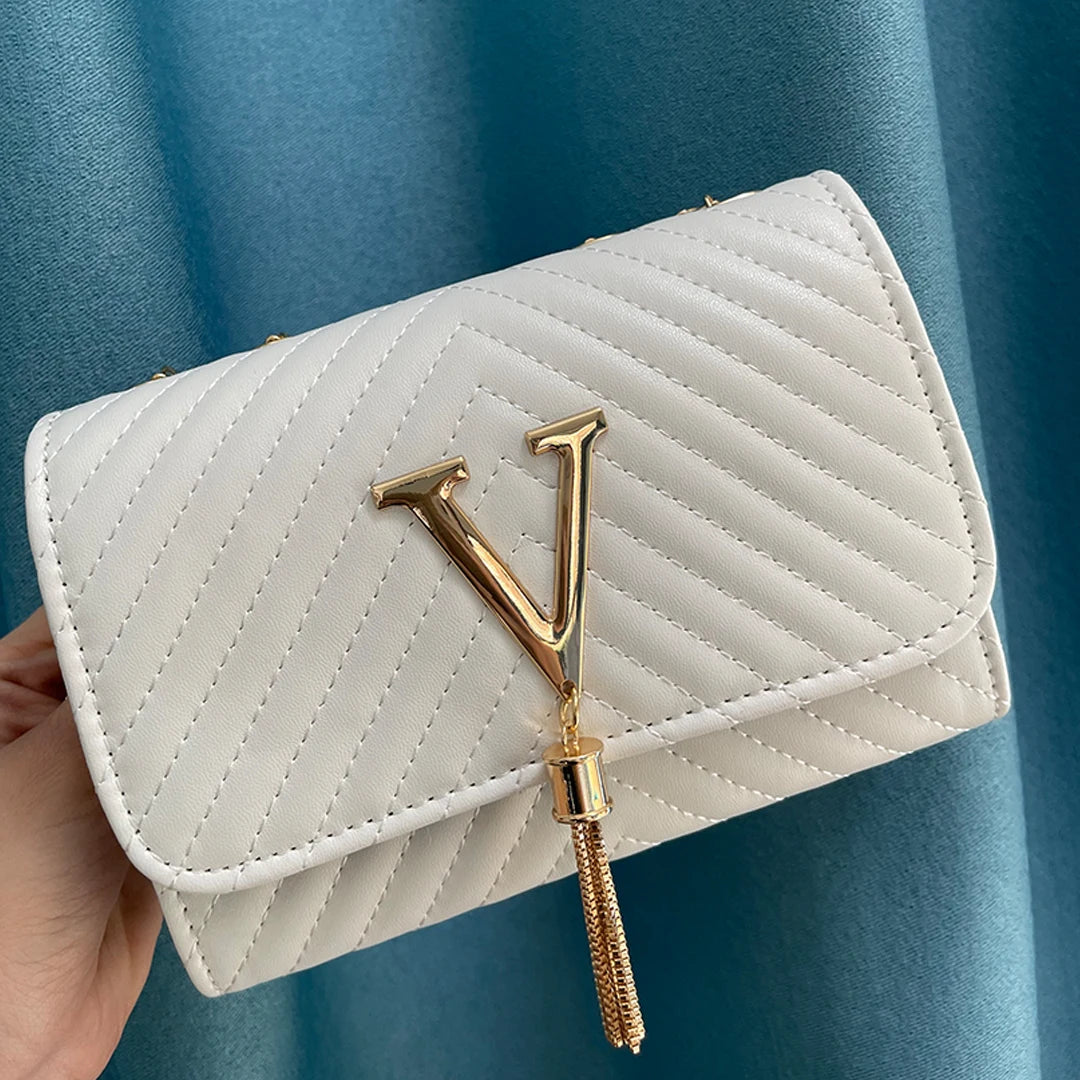 Embroidery Women Crossbody Bag Thread Luxury Handbag Shoulder Bags Brand Sequined Tassel Clutch Small Bag and Purse Party