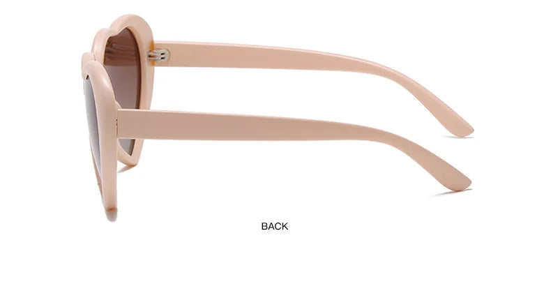 Neue herzförmige polarisierte Sonnenbrille für Damen, modisch, süß, Retro, Vintage, Verlaufs-Sonnenbrille, UV400-Schutz, Unisex-Brille