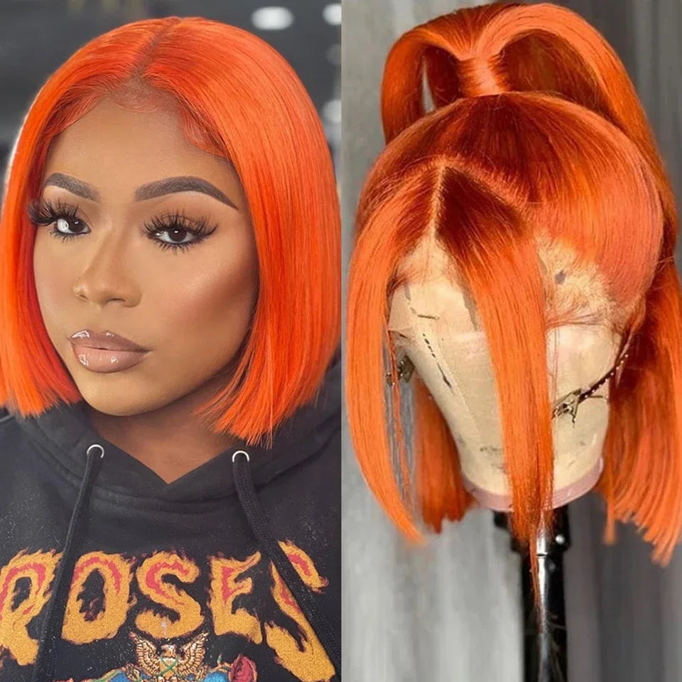 Peruanische Highlight P4/27 Bob Lace Front Perücken 100% Echthaar Perücken Bob Lace Perücken für Frauen Ombre Blonde Glatte Lace Closure Perücke