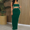 Women Dresses 2 Piece Outfits Sexy Sleeveless Slit Dress Hollow Out Bodycon Maxi Skirt Sets Vacation Midi Dress فساتين سهرة