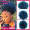Synthetic Afro Puff Drawstring Ponytail Hair Bun 10 Inch Short Afro Kinkys Curly Afro Bun Extension Hairpieces Large Size