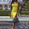 New 2024 Women Sexy Celebrity Midi Red White HL Elastic Bandage Dress Spaghetti Strap Club Bodycon Party Dress Wholesale HL434