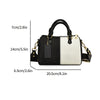 Patchwork Colorblock Mini Handbags For Women Denim Shoulder Cross Body Bags Casual Street Small Boston Bag 2024 Designer Purses