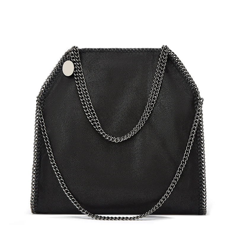Designer's retro braided chain environmental microfiber handbag Women's new fashion multi-functional large capacity shoulder bag