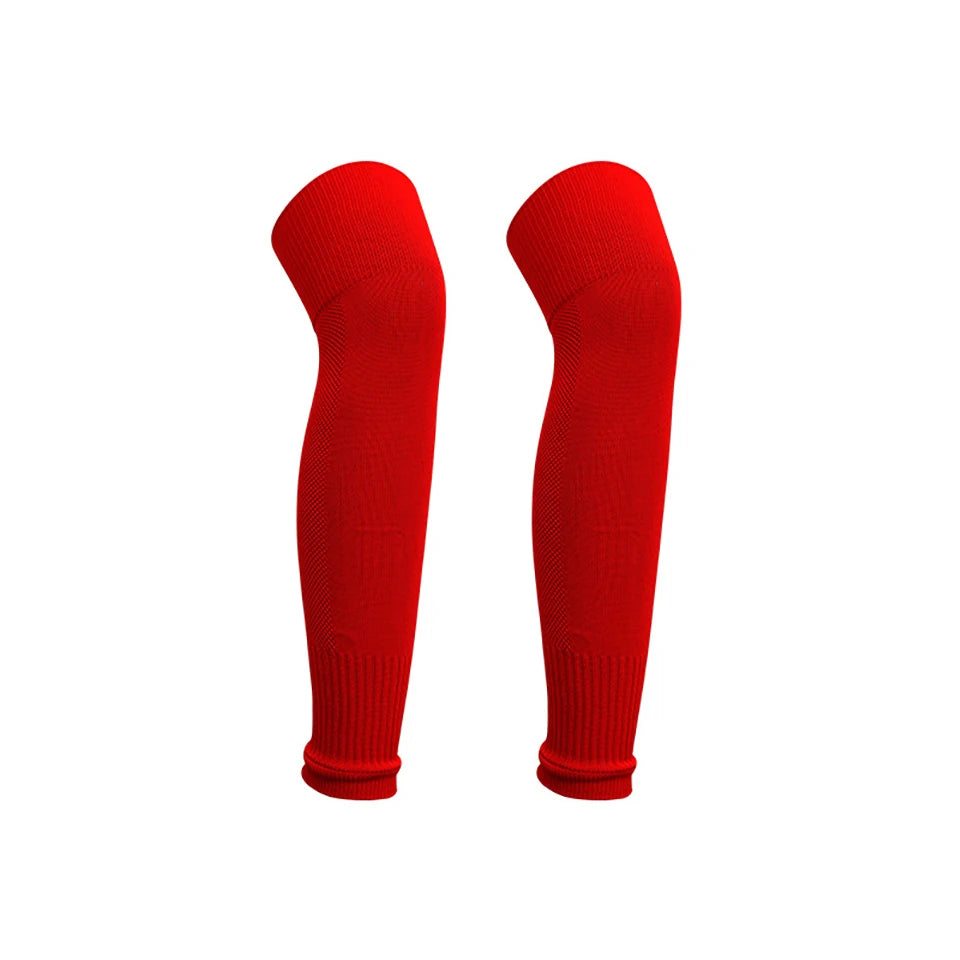 Loogdeel Adult Leg Warmers Elastic Soccer Shin Guard Calf Socks Over Knee Men Sports Compression Protection Long Sleeve Training