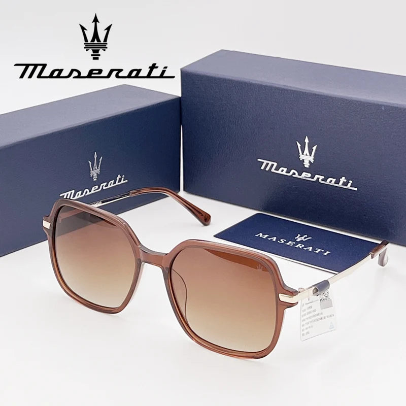 MASERATI Sunglasses New Fashion goggles Stylish Unframed Metal rimmed Shades for Men Women Cool Pose Trendy Design 10785
