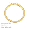 eManco Stainless Steel Adjustable Classic Snake Chain Bracelet Women's Gold Plated Jewelry Wholesale