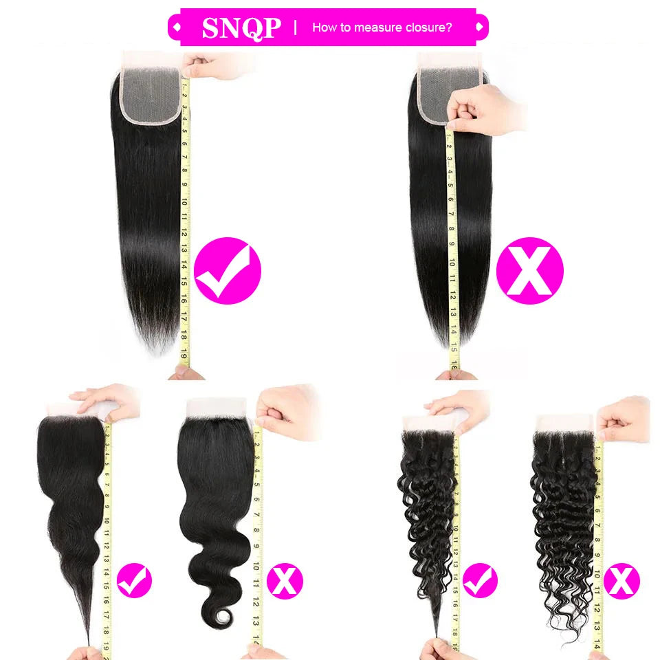 Peruanisches Haar 4x4 Lace Closure Vorgezupft Glattes Haar 13x4 HD Transparente Lace Frontal 100% Echthaar Natürlicher Haaransatz