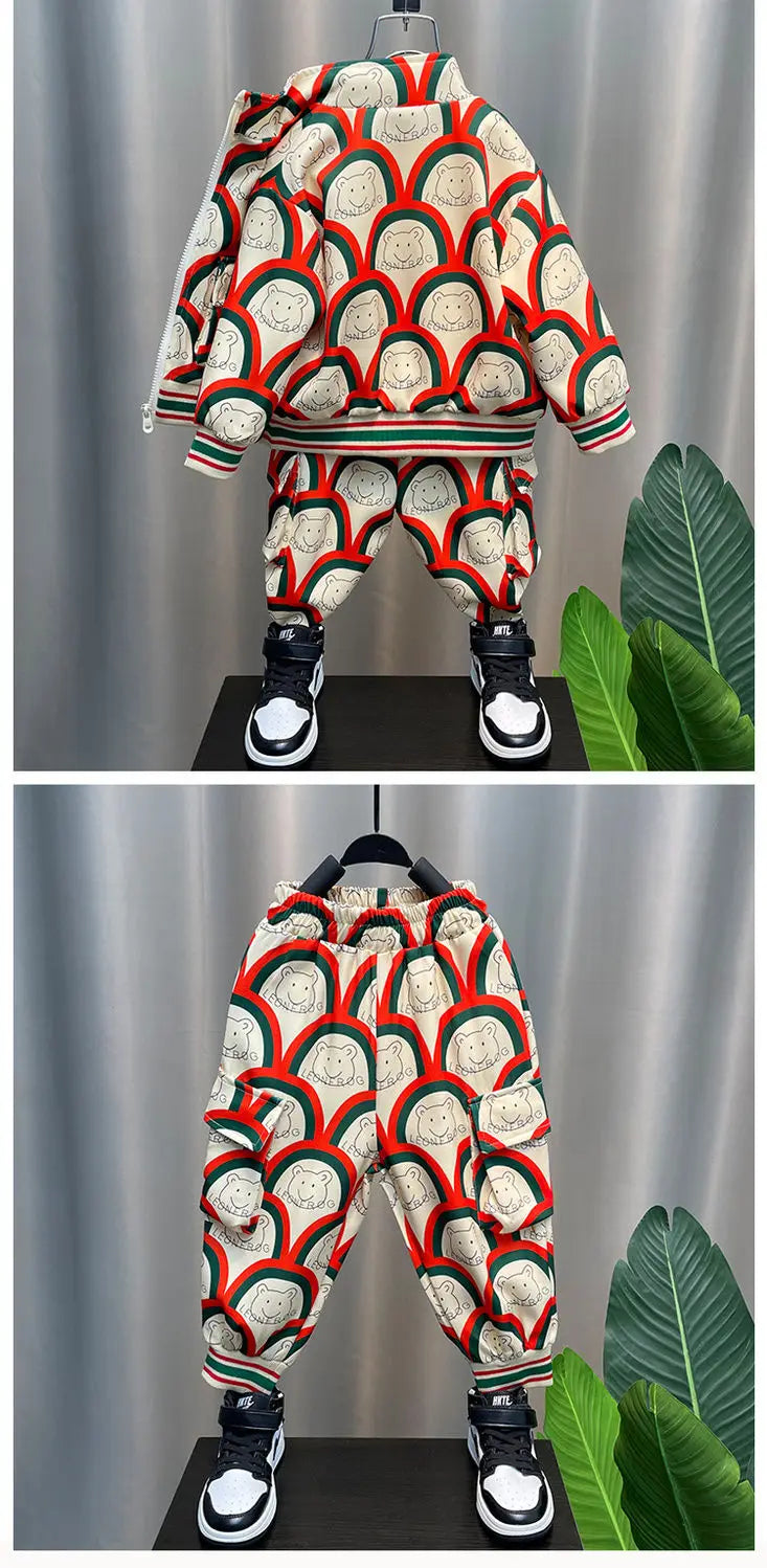 Spring Autumn Baby Clothes Suit Boys Outfit Sets Koean Girl Boys Coat + Pants SetsChildren's Set 2 To10 years Kids Outfits