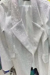 Blingbling Water Drill Suits Jacket 2023 New Spring Loose Long Sleeve Cardigans Mid-long Tailored Collar Women Blazers Coat
