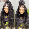36 Zoll Synthetische Spitze Geflochtene Perücken Schmetterlingszöpfe Spitzenperücke für schwarze Frauen Zopfperücken im Ausverkauf Box Braids Spitzenperücke