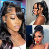 360 HD Lace Front Wig Human Hair 250% Density Body Wave Transparent Lace Frontal Wig Pre-Plucked Hair Full Hairline Natural Wigs